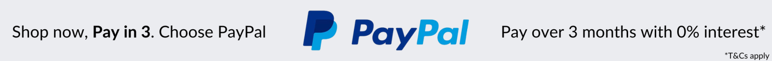 Shop Now, Pay in 3. Choose PayPal. Pay over 3 months with 0% interest.